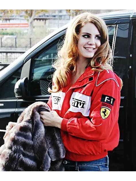 lana del rey replica ferrari jacket|lana del rey f1 jacket.